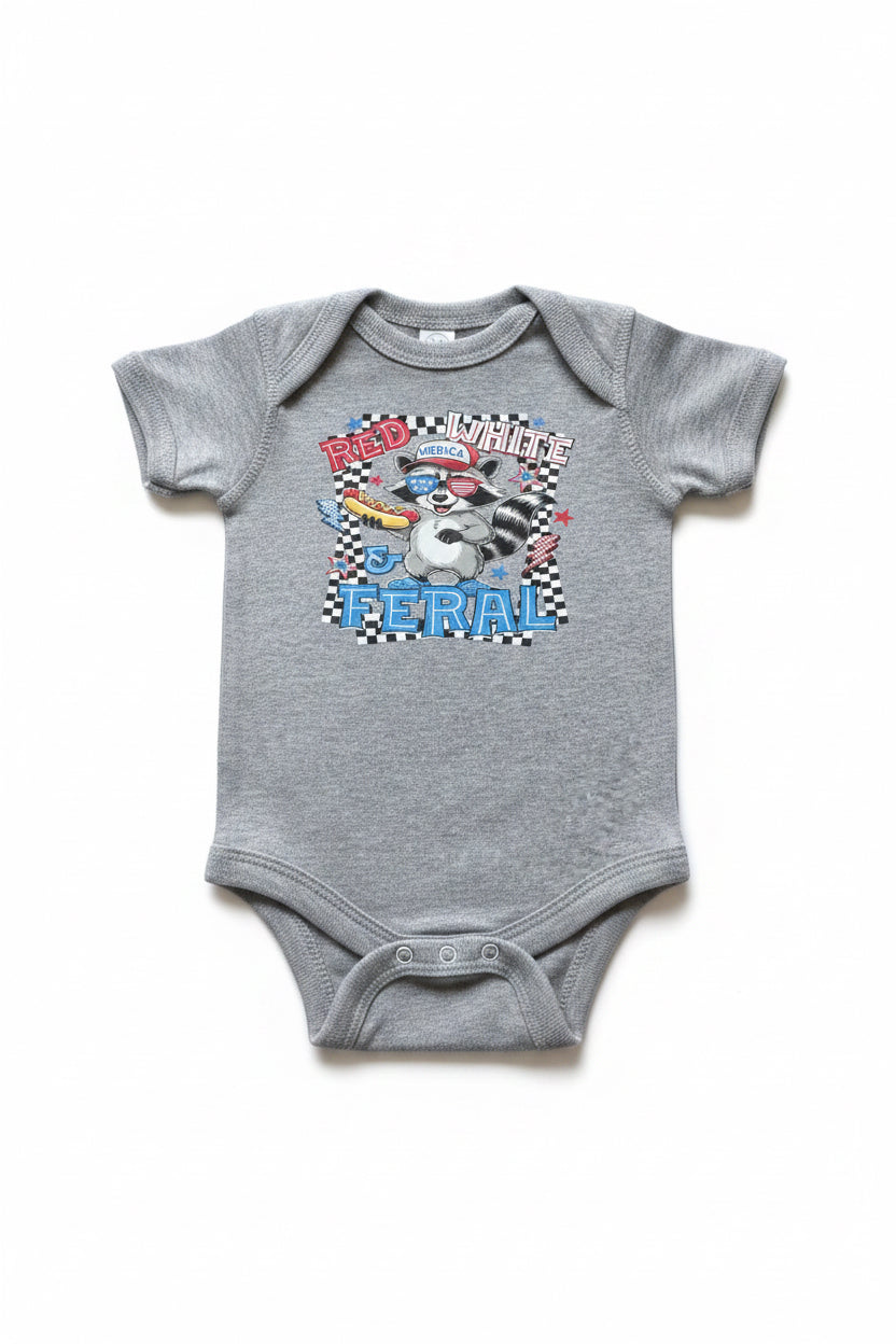 Red White & Feral Onsie & Youth T-shirt