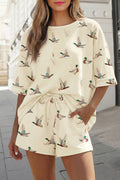 Mallard Duck Drawstring Two-Piece Short Set