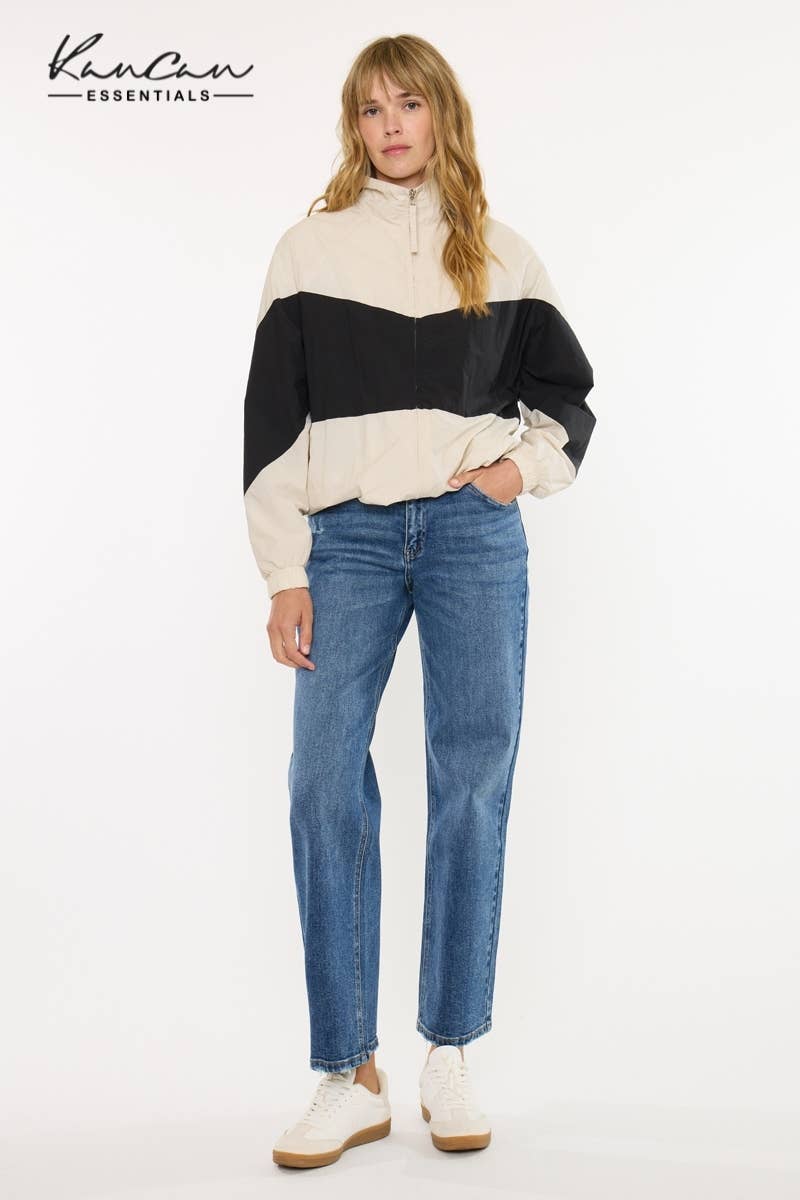 Kan Can Dark Wash Low Slung Baggy Straight Jean