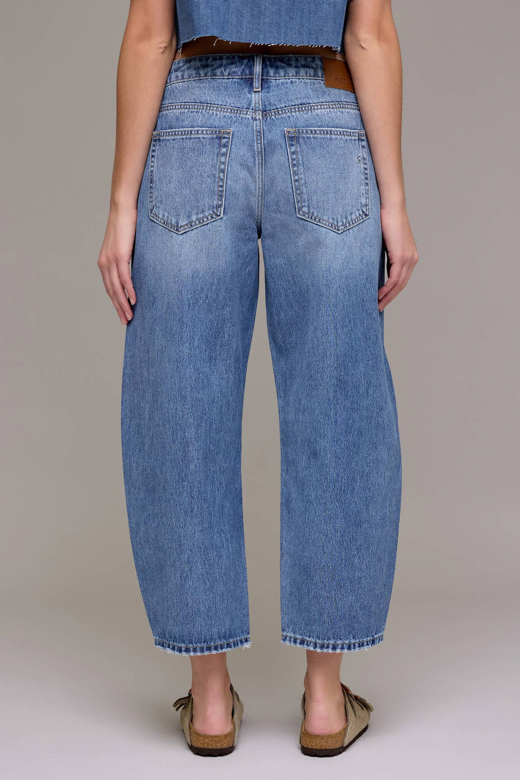 Hidden Jeans Medium Dark 25" Inseam Crop Barrel Jeans