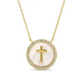 Shimmer & Shine Cross Accented Necklace