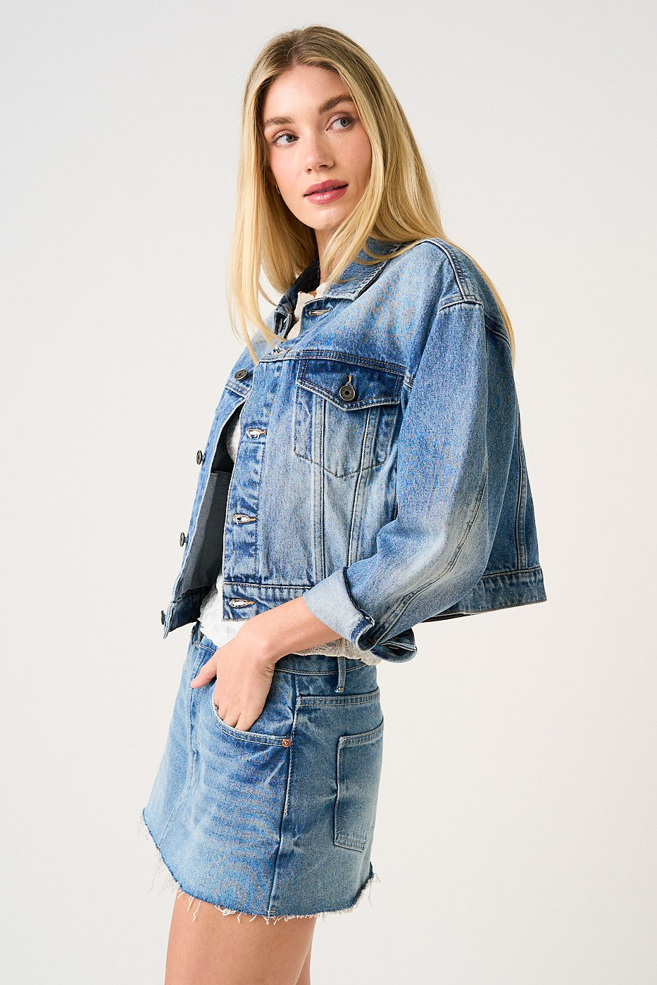 Cropped Denim Jacket