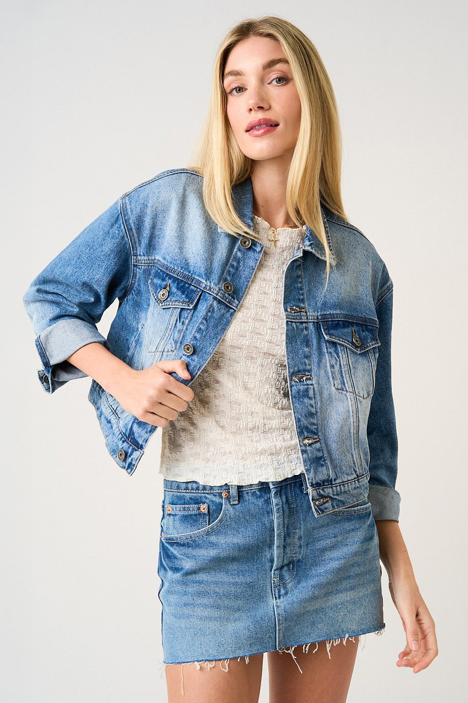 Cropped Denim Jacket