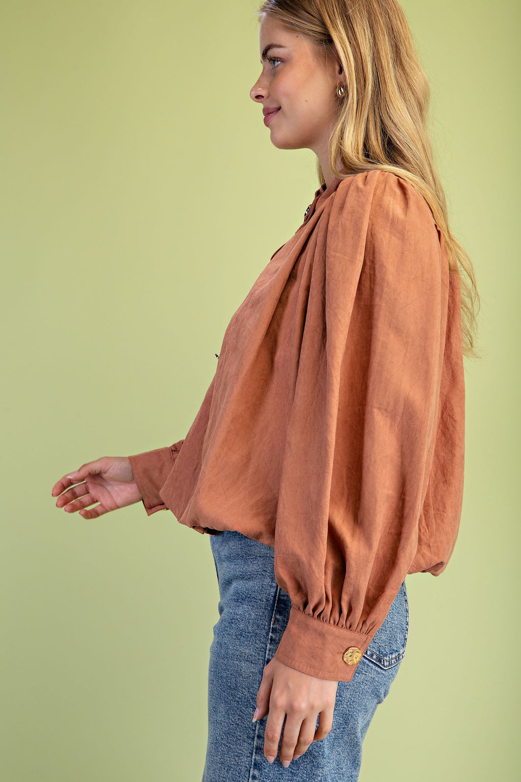 Bubble Hem Funnel Neck Jacket