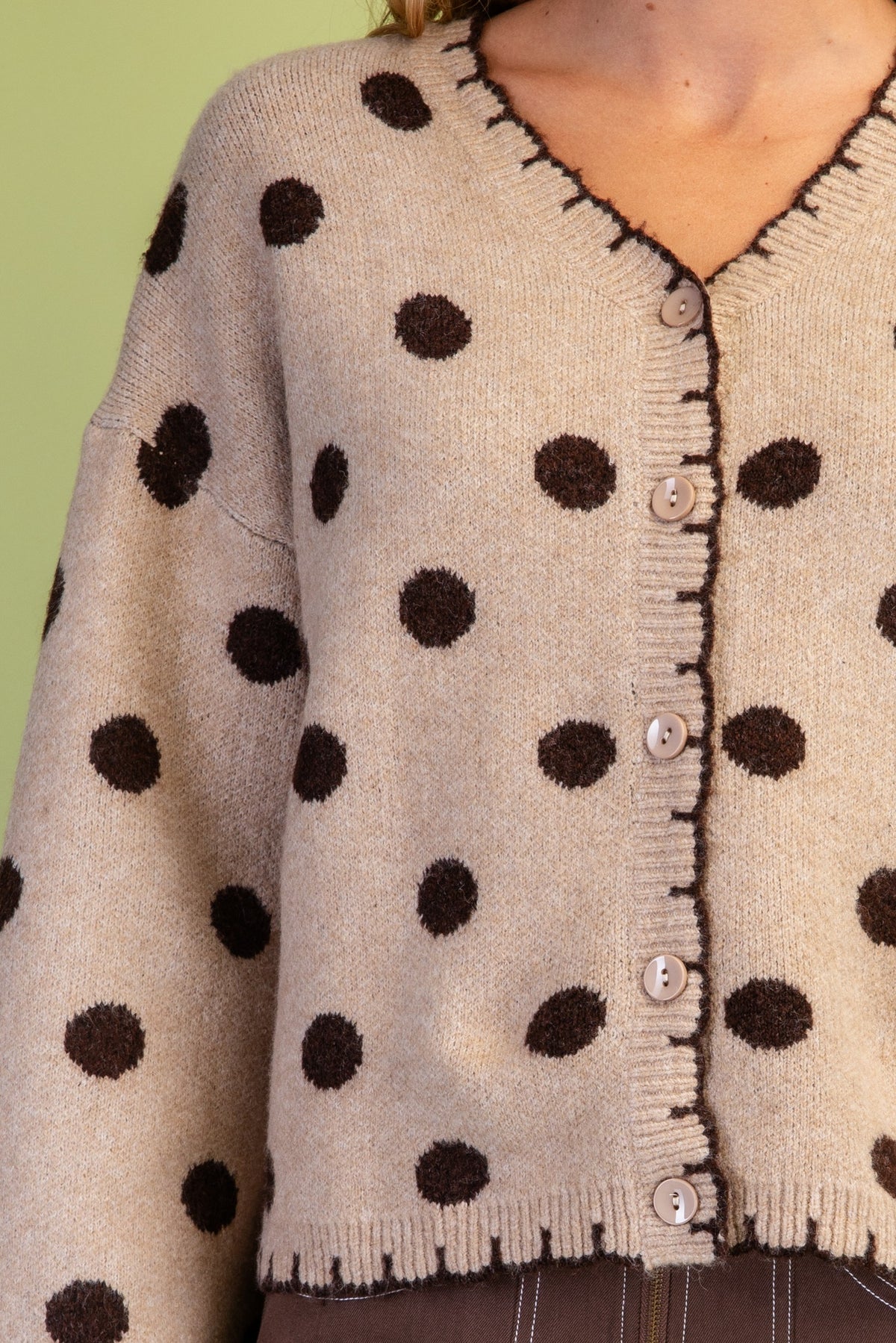 Polka-dot Button Down Cardigan