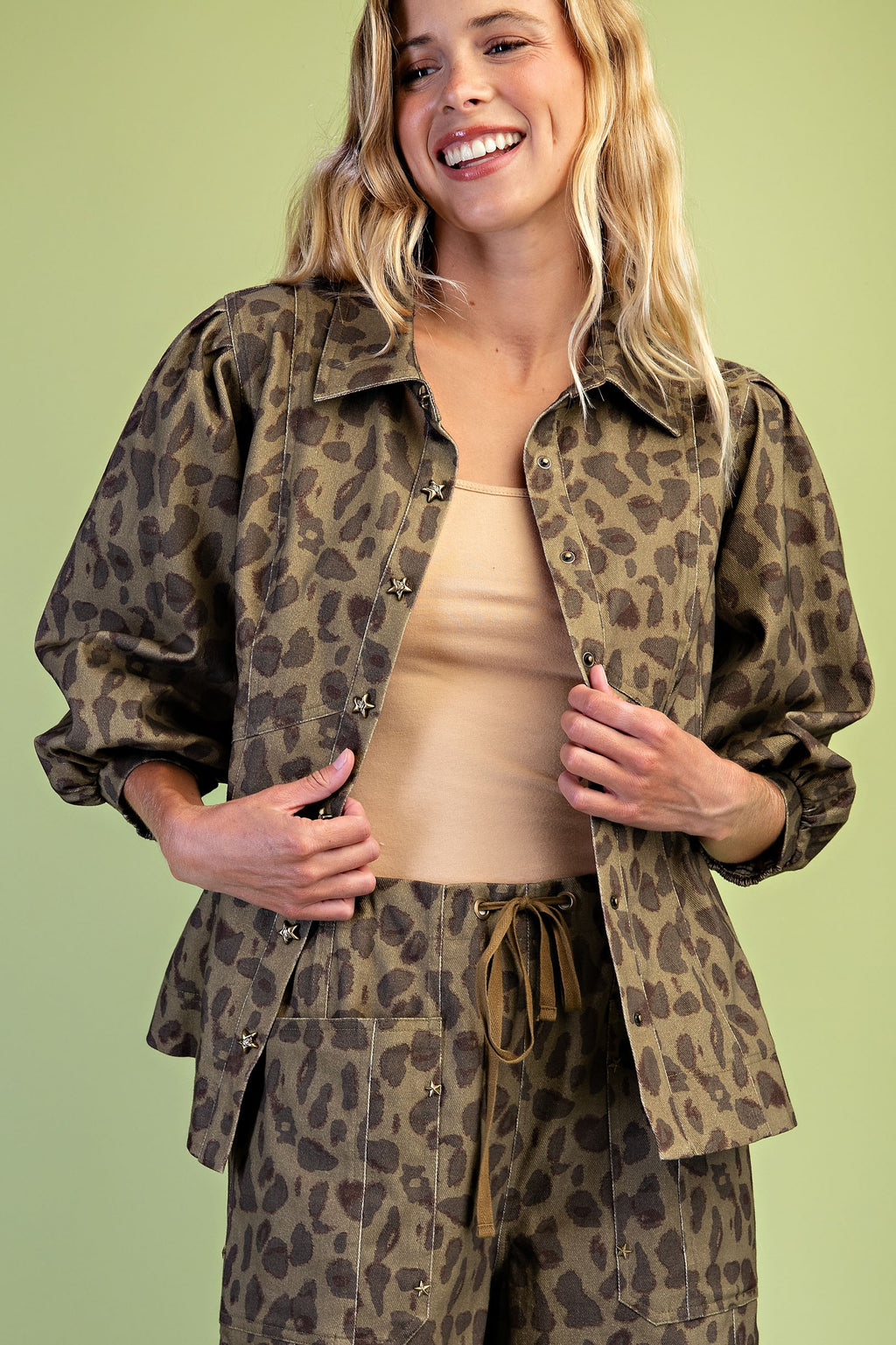 Leopard Print Utility Top