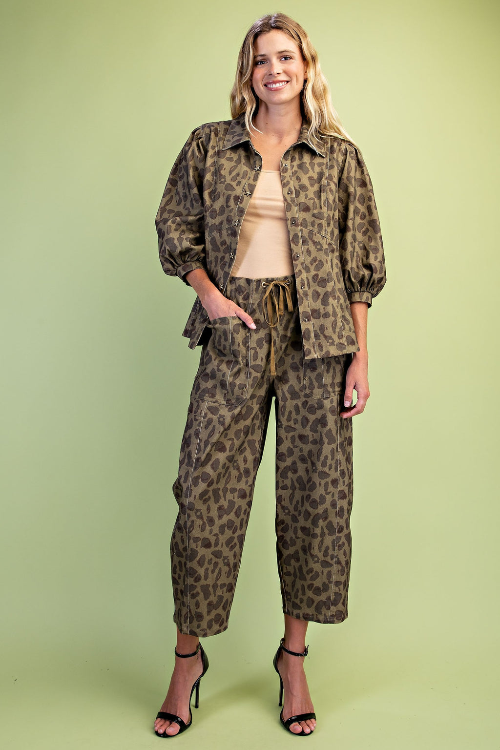 Leopard Print Utility Top