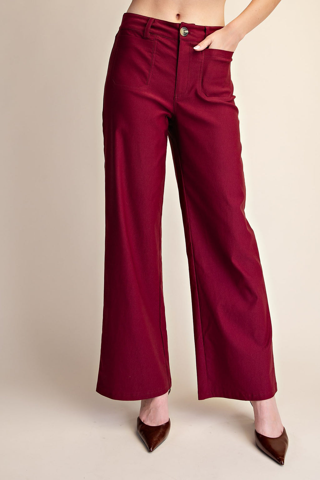 High-rise Slim Boots Cut Pants