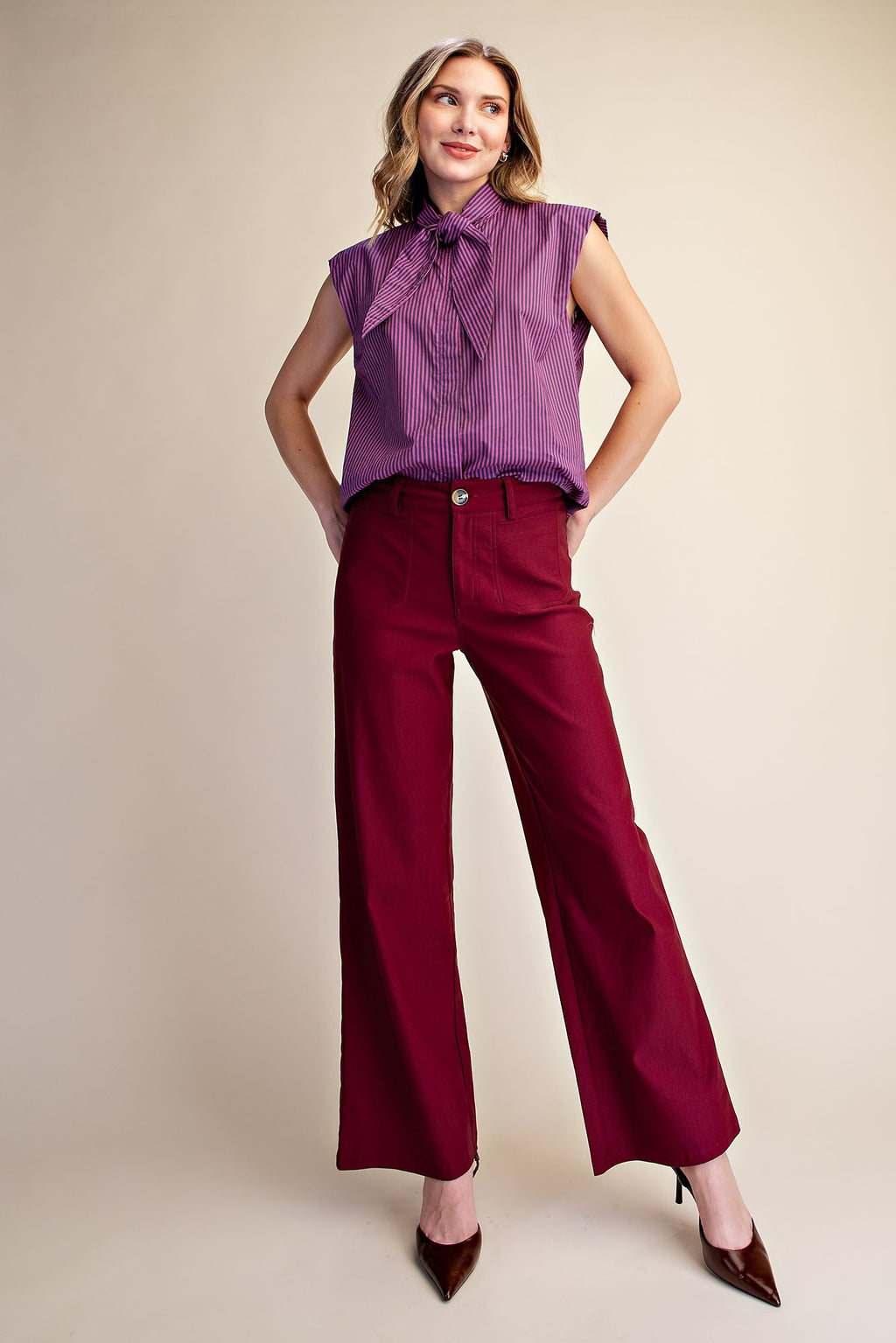 High-rise Slim Boots Cut Pants