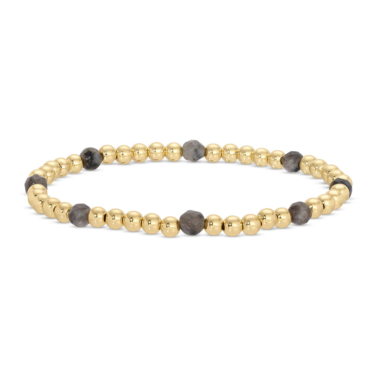 Stretch Beaded Bracelet With Stone Accents