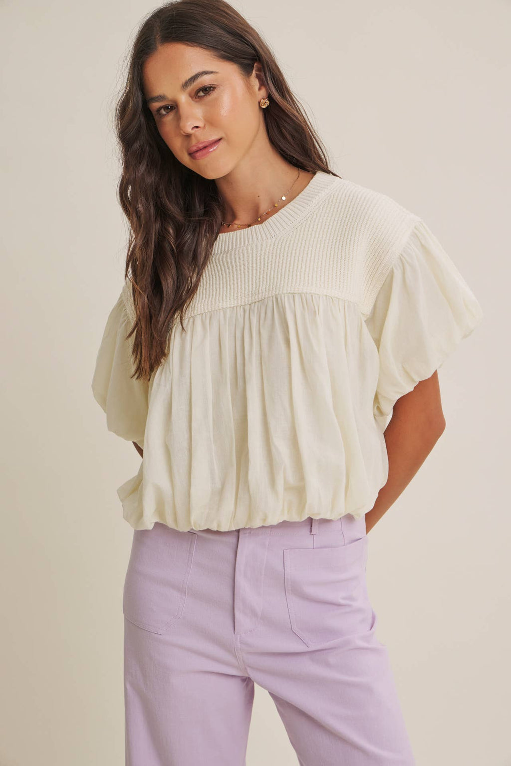 SEASONLESS STRETCHY COTTON LINEN ANKLE PANTS WITH POCKETS