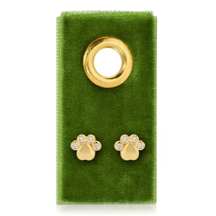 Paw Studs On Velvet Tag