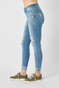 Destroy & Cuff Skinny Jean