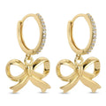 Pavé Huggies with Bow