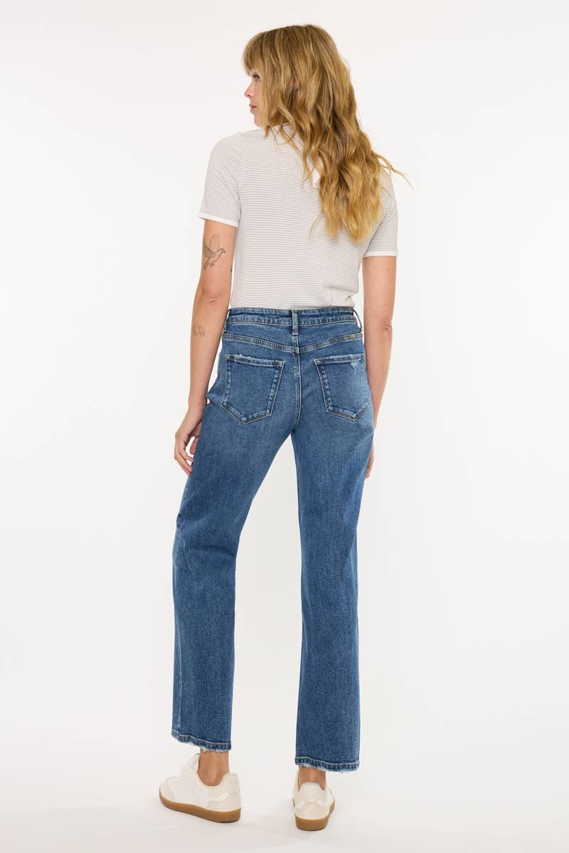 Kan Can Dark Wash Low Slung Baggy Straight Jean