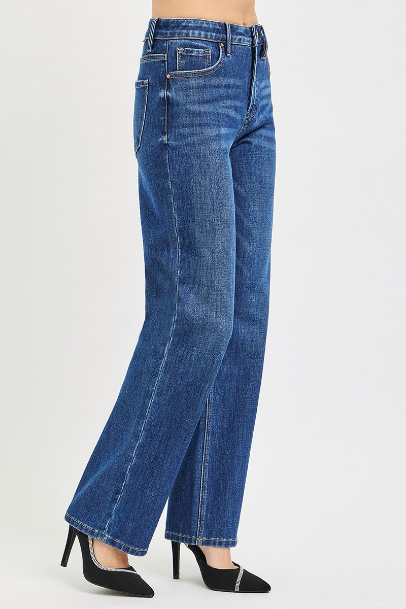 Tummy Control 4-Way Stretch High Rise Straight Leg Jeans