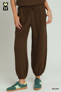Quilted Jogger With Waist Drawstring 28"