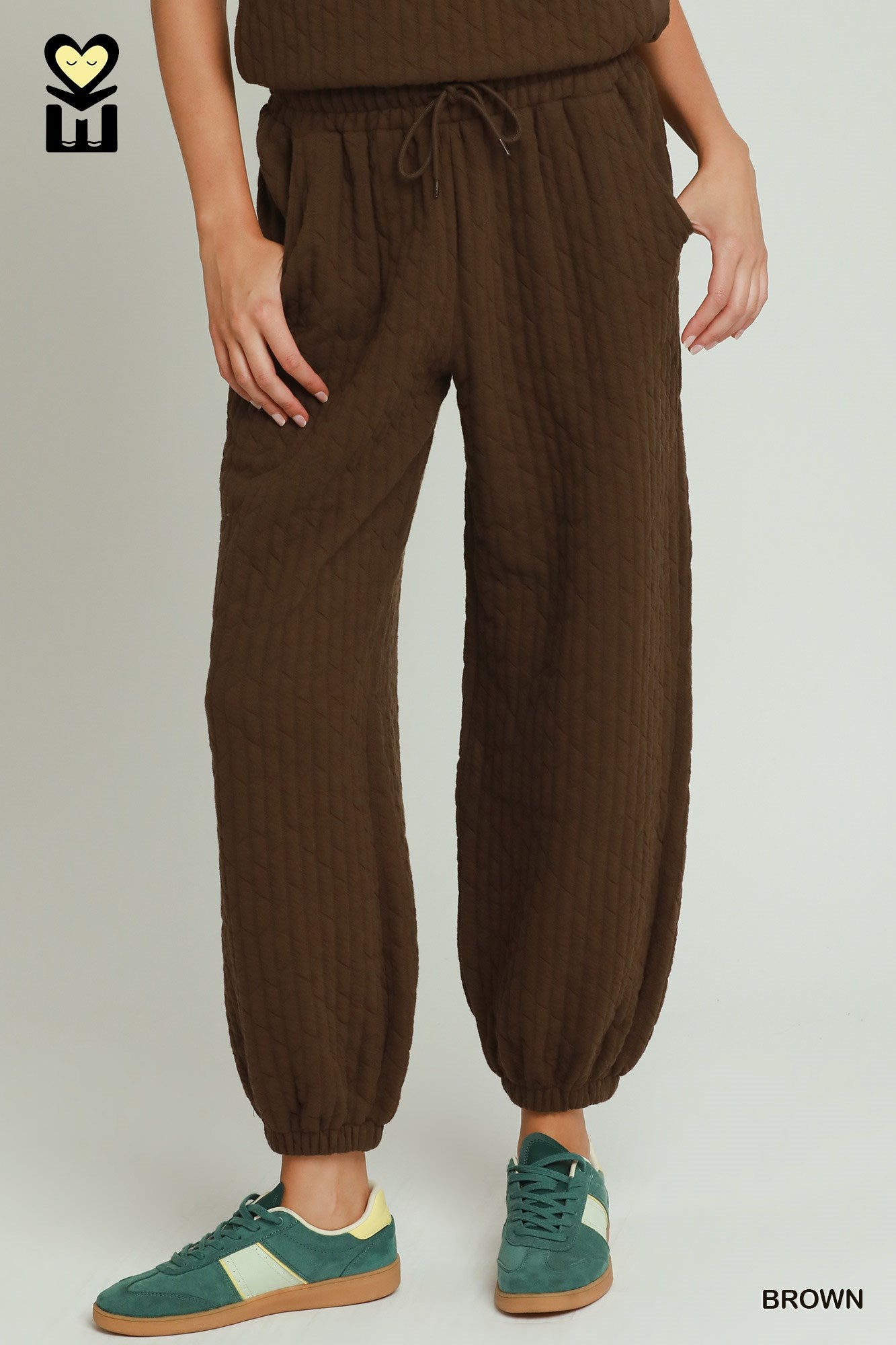 Quilted Jogger With Waist Drawstring 28"