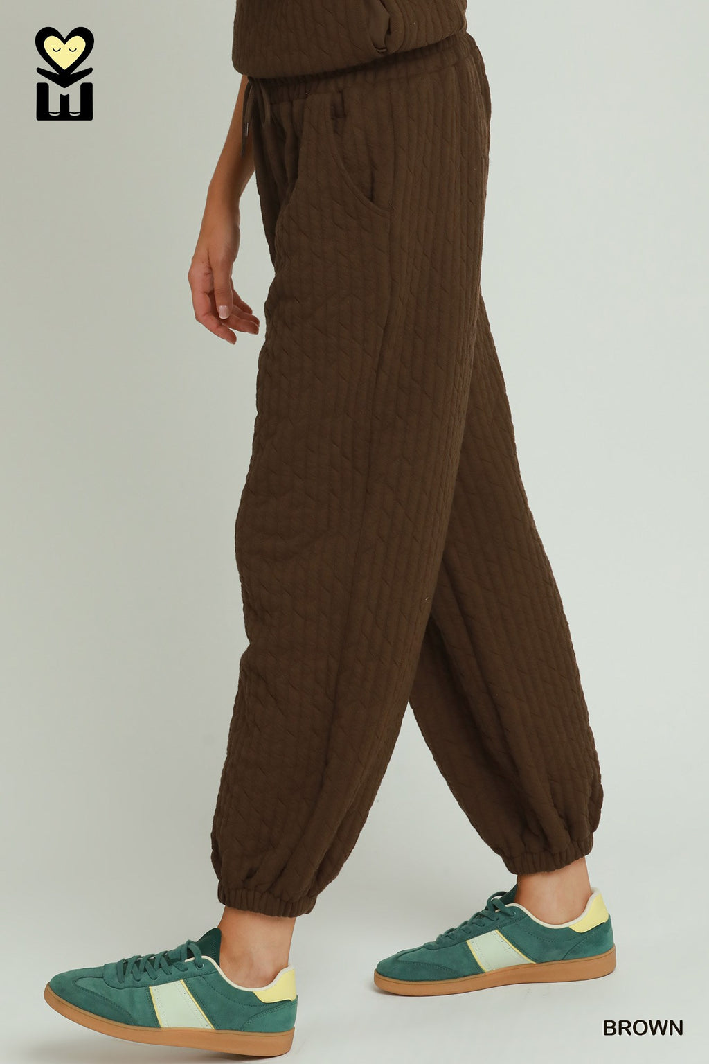 Quilted Jogger With Waist Drawstring 28"
