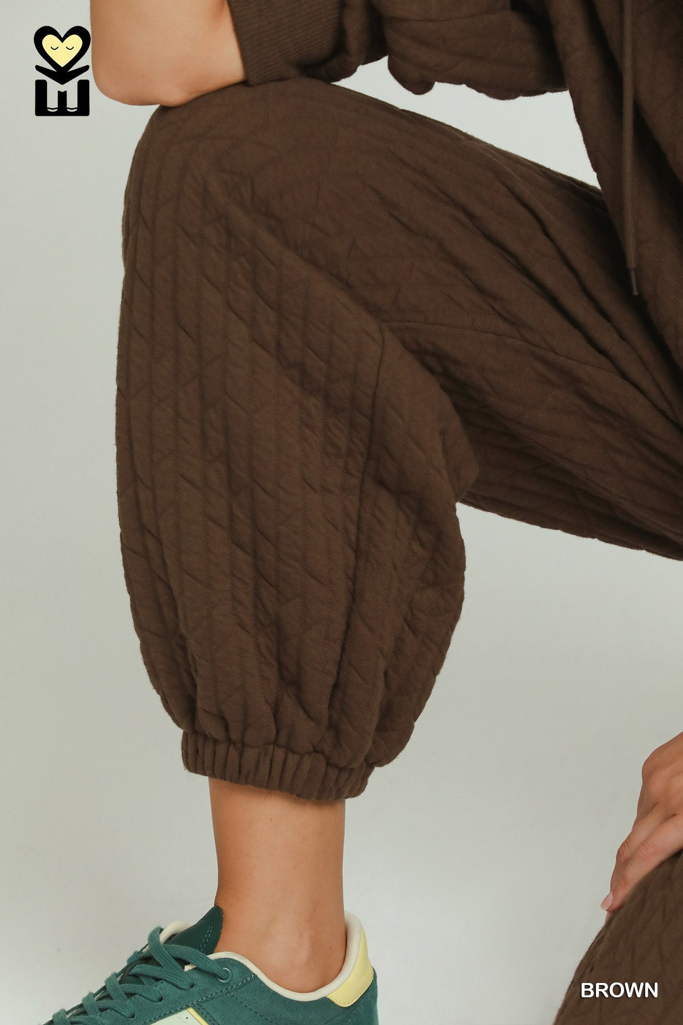 Quilted Jogger With Waist Drawstring 28"