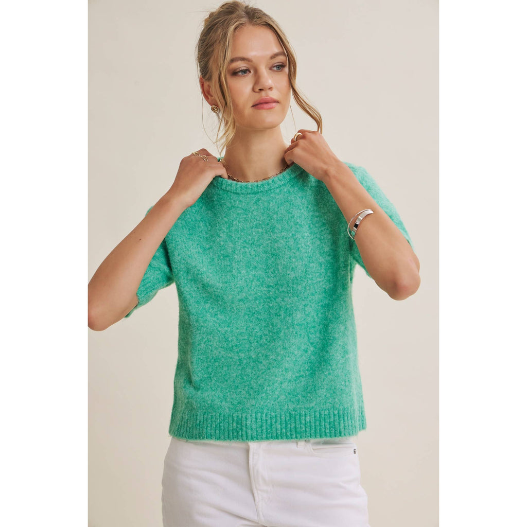 SWEET AFTERNOON ULTRA-SOFT FUZZY RECYCLED SWEATER TOP
