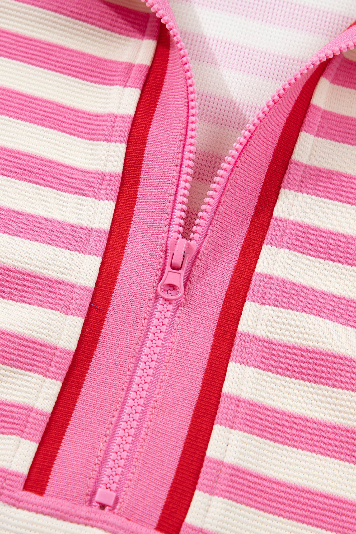 Striped Sleeveless Polo Dress Two-Piece Set