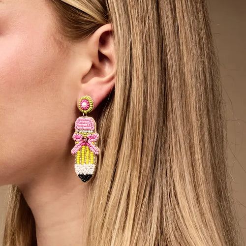 Beaded Earrings–Pencil Me in
