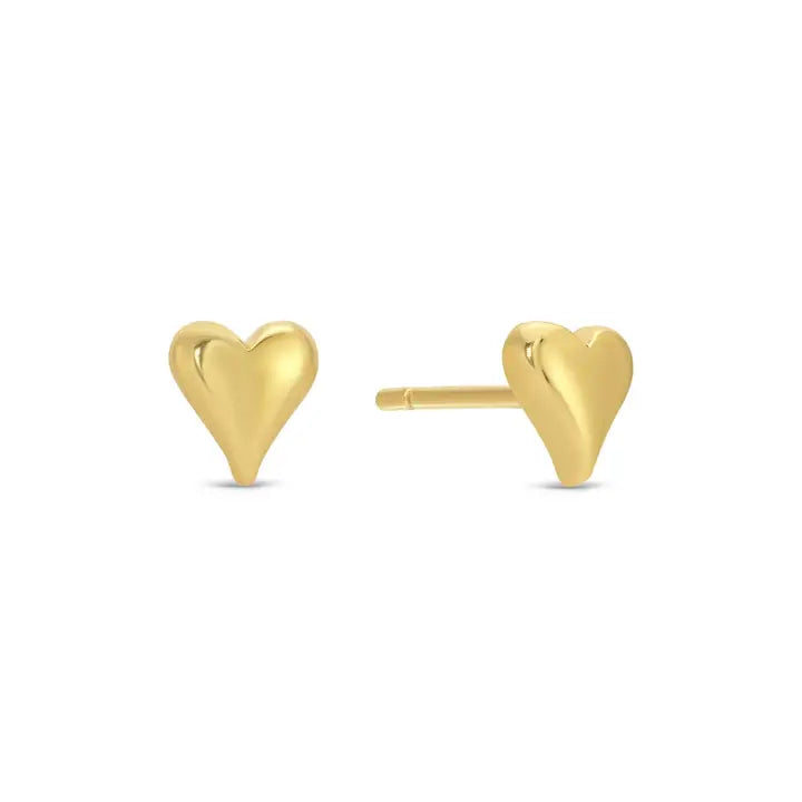 Simple Heart Studs On Velvet Gift Tag