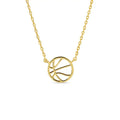 Game Day Minimalist Basketball Sports Necklace