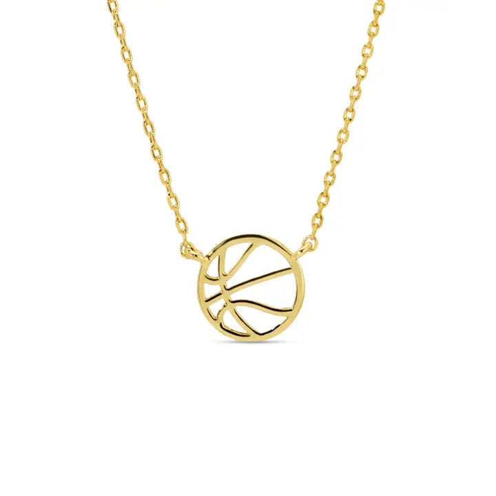Game Day Minimalist Basketball Sports Necklace