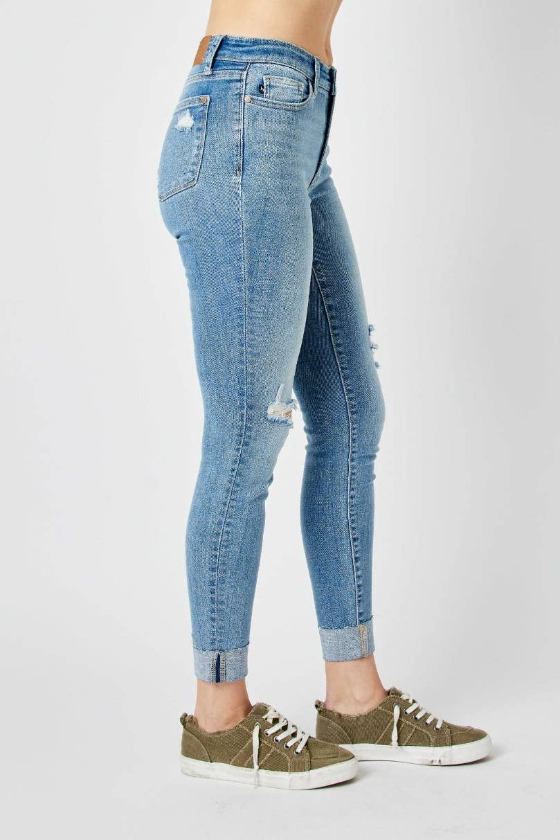 Destroy & Cuff Skinny Jean