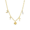 Faith Necklace with Cross & Charms