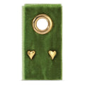Simple Heart Studs On Velvet Gift Tag