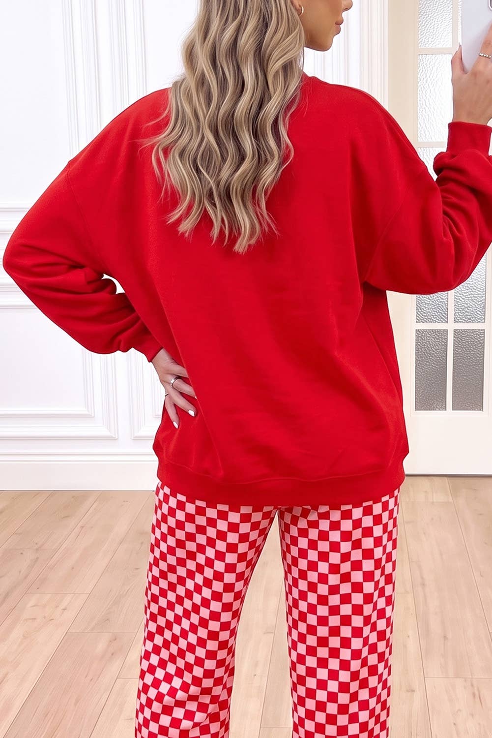 66 Plus Size Merry Plaid Christmas Lounge Pant Set (S-4X)