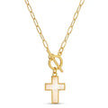 Front Toggle Cross Pendant Necklace