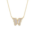 Sweet Shell Pavé Butterfly Necklace