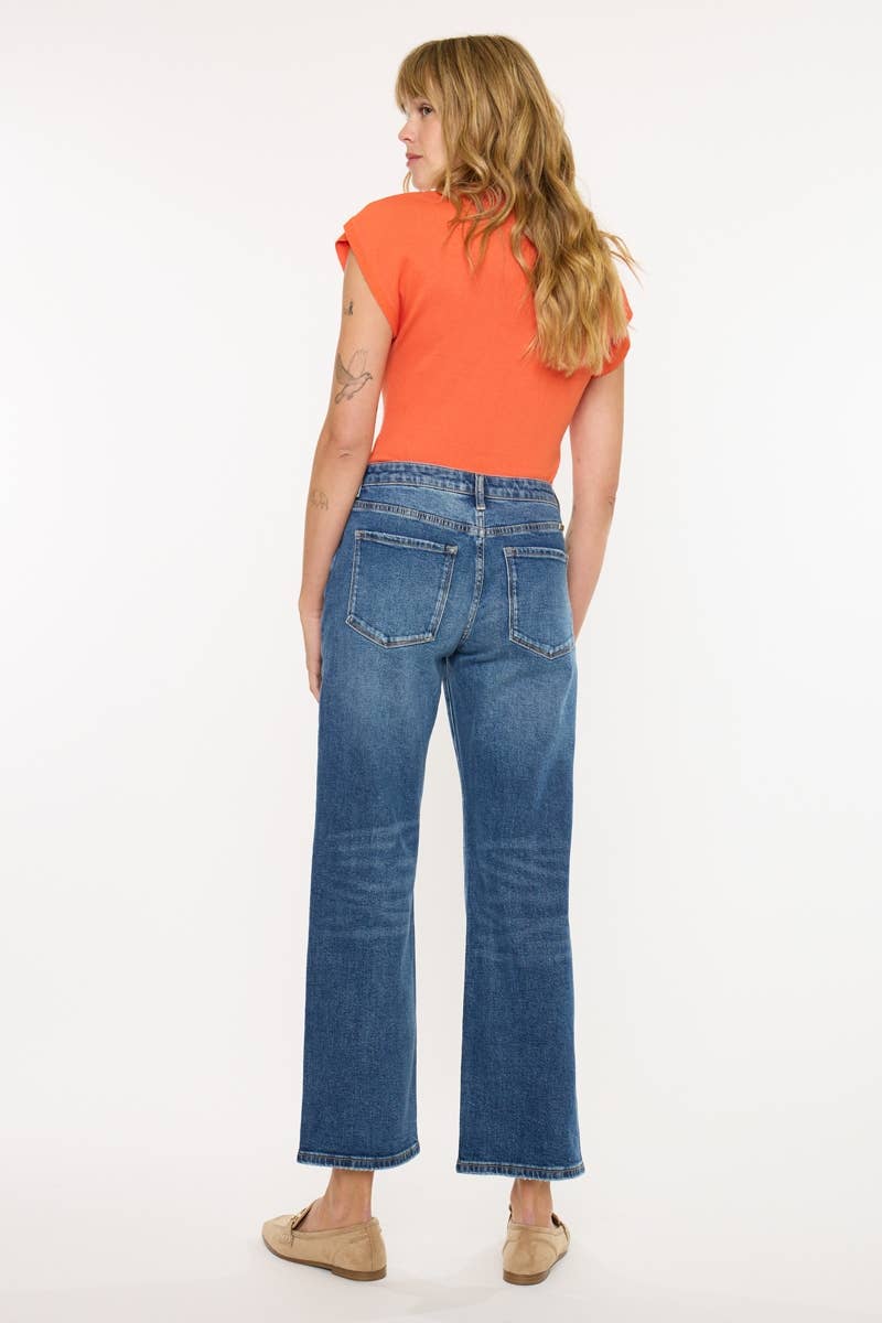 Kan Can Dark Wash Low Slung Baggy Straight Jean - Comfort Stretch