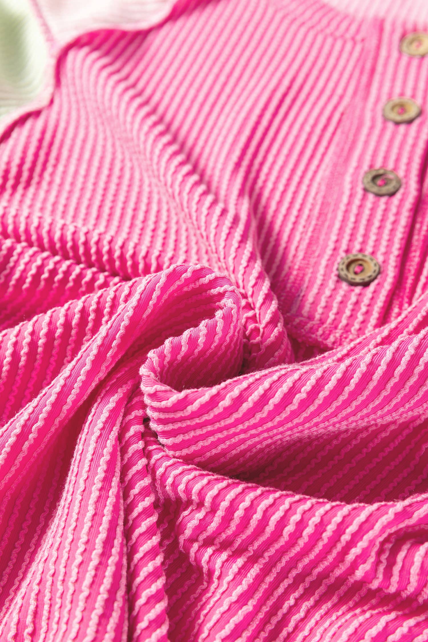 Color Block Ribbed Henley Top
