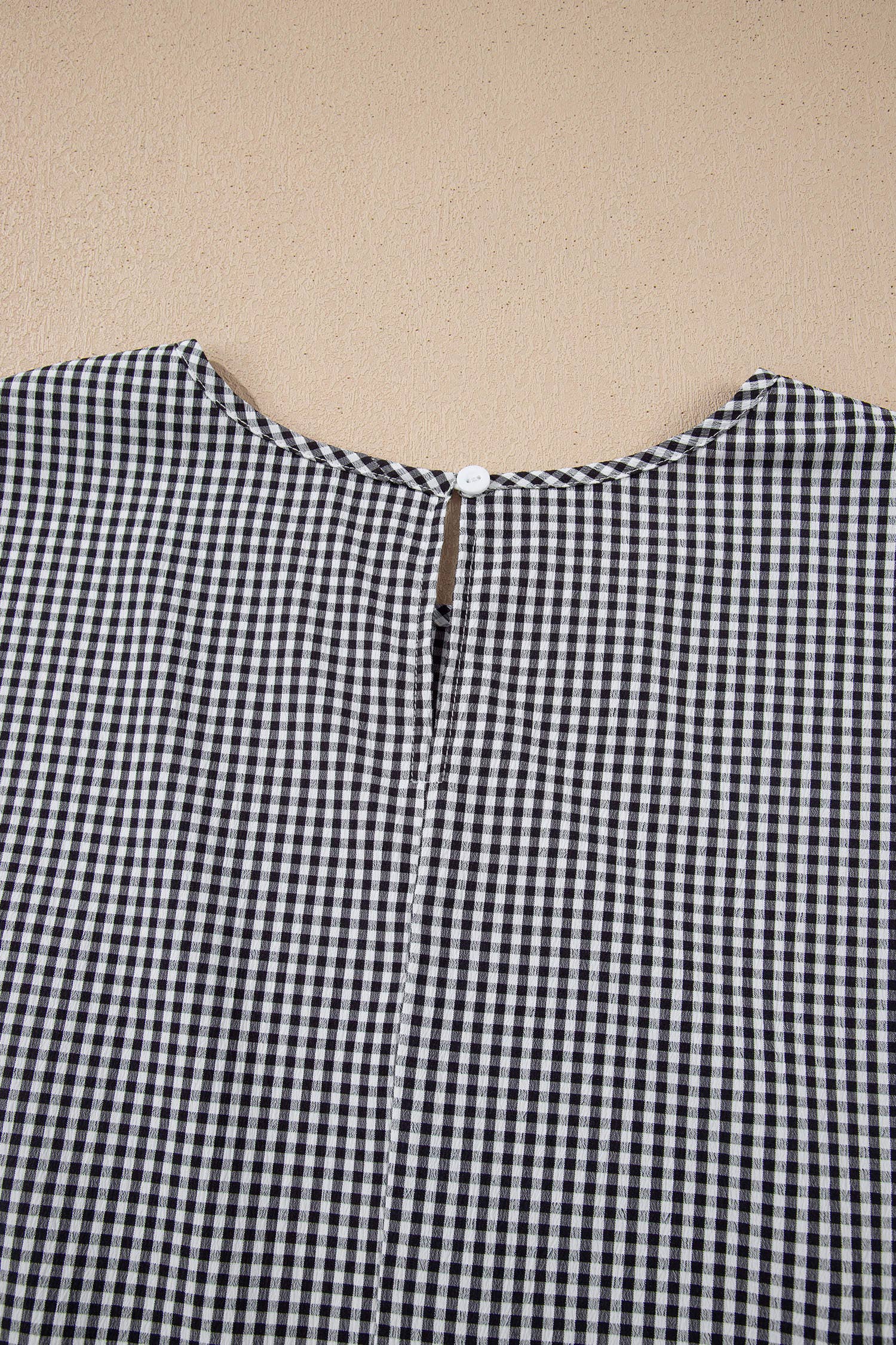 Plus Size Plaid Bow Bell Sleeve Round Neck Jumper (S-4X)