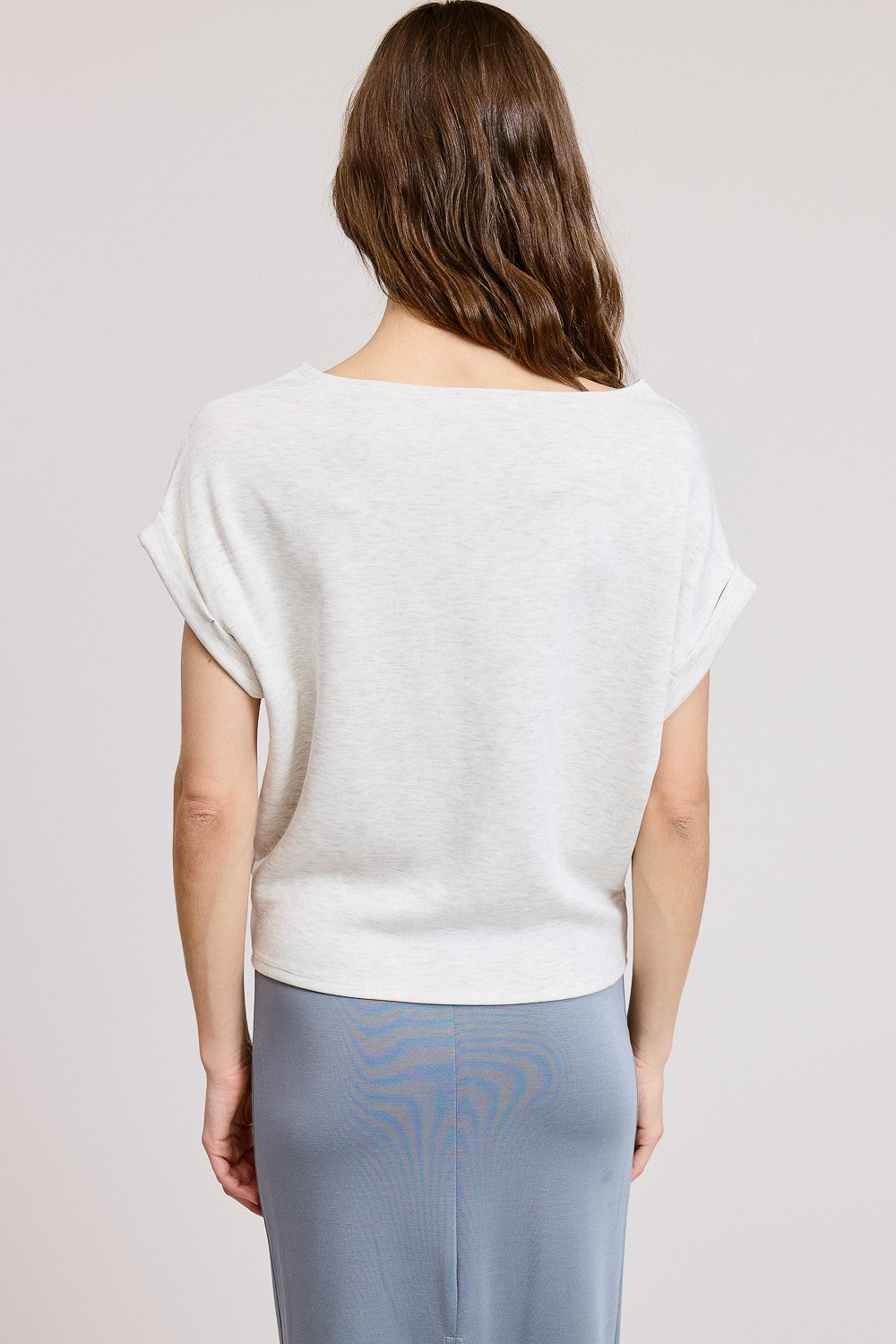 Cuff Sleeve Dolman Scuba Top