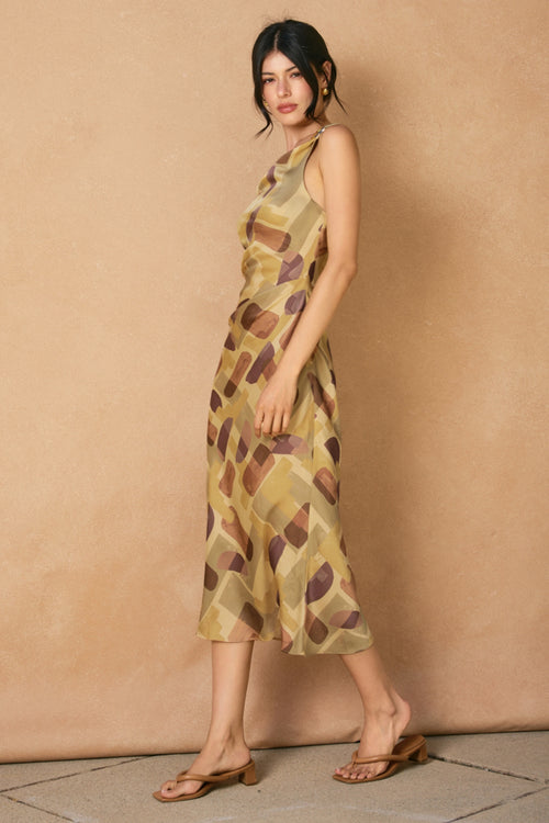 Checkmate Off The Shoulder Ruched Midi Dress