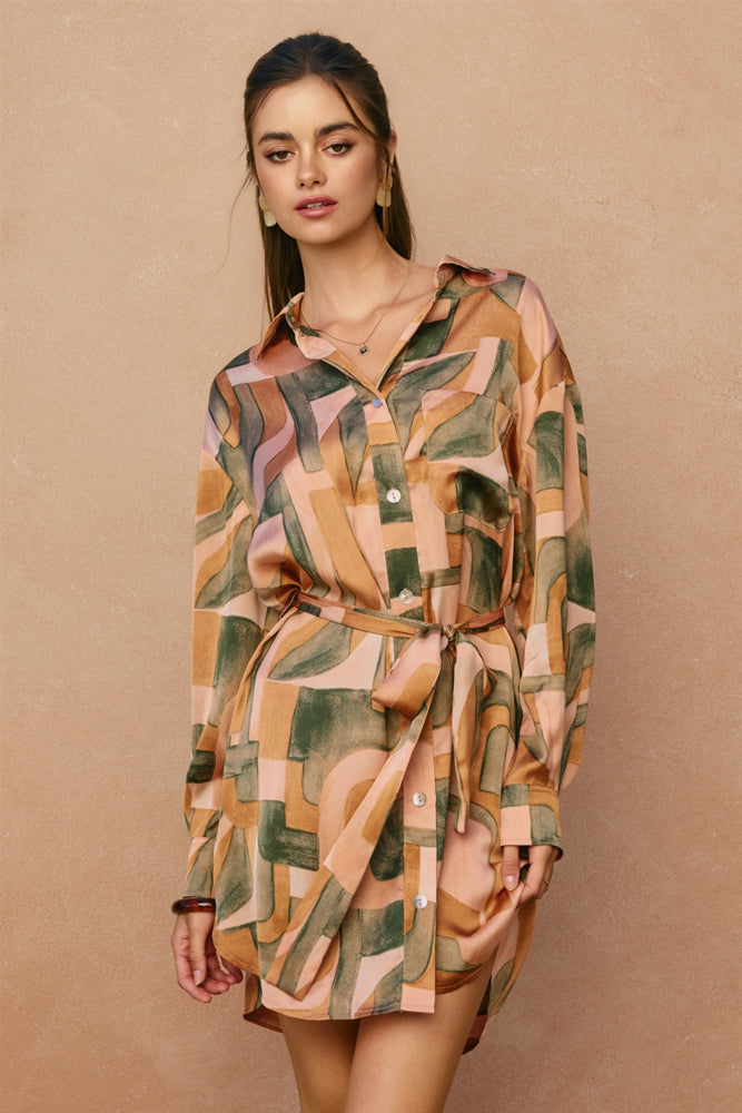 Dune Deco Relaxed Mini Shirt Dress