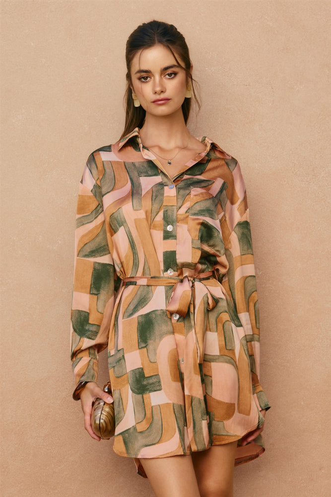 Dune Deco Relaxed Mini Shirt Dress