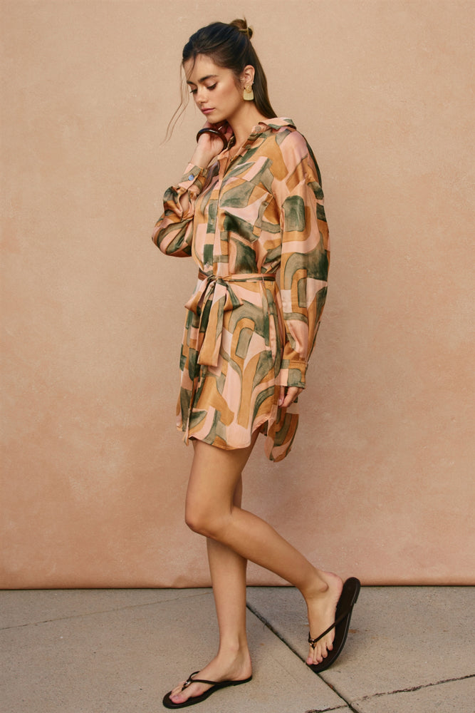 Dune Deco Relaxed Mini Shirt Dress
