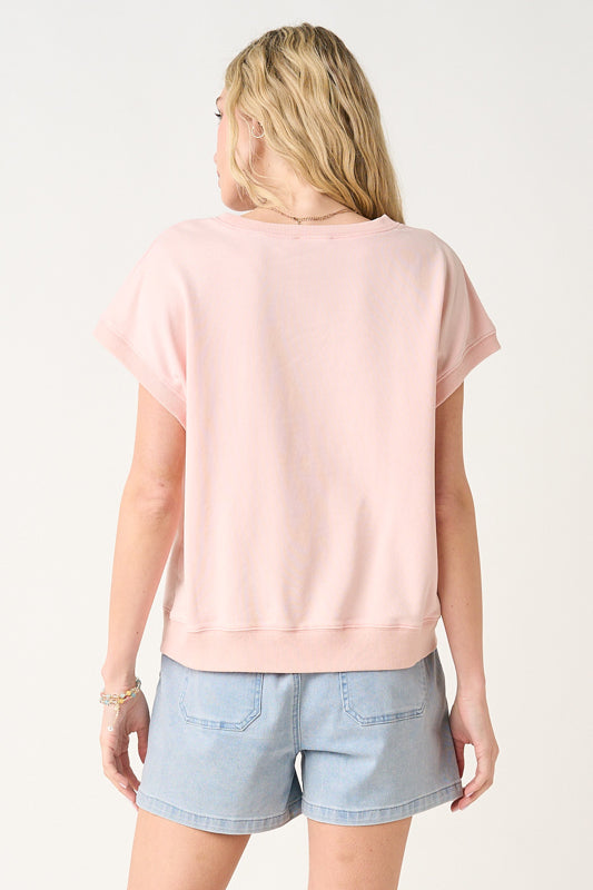I Love Me Patchwork Short Sleeve Top
