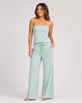 Striped Tube Top and Pants Set Mint