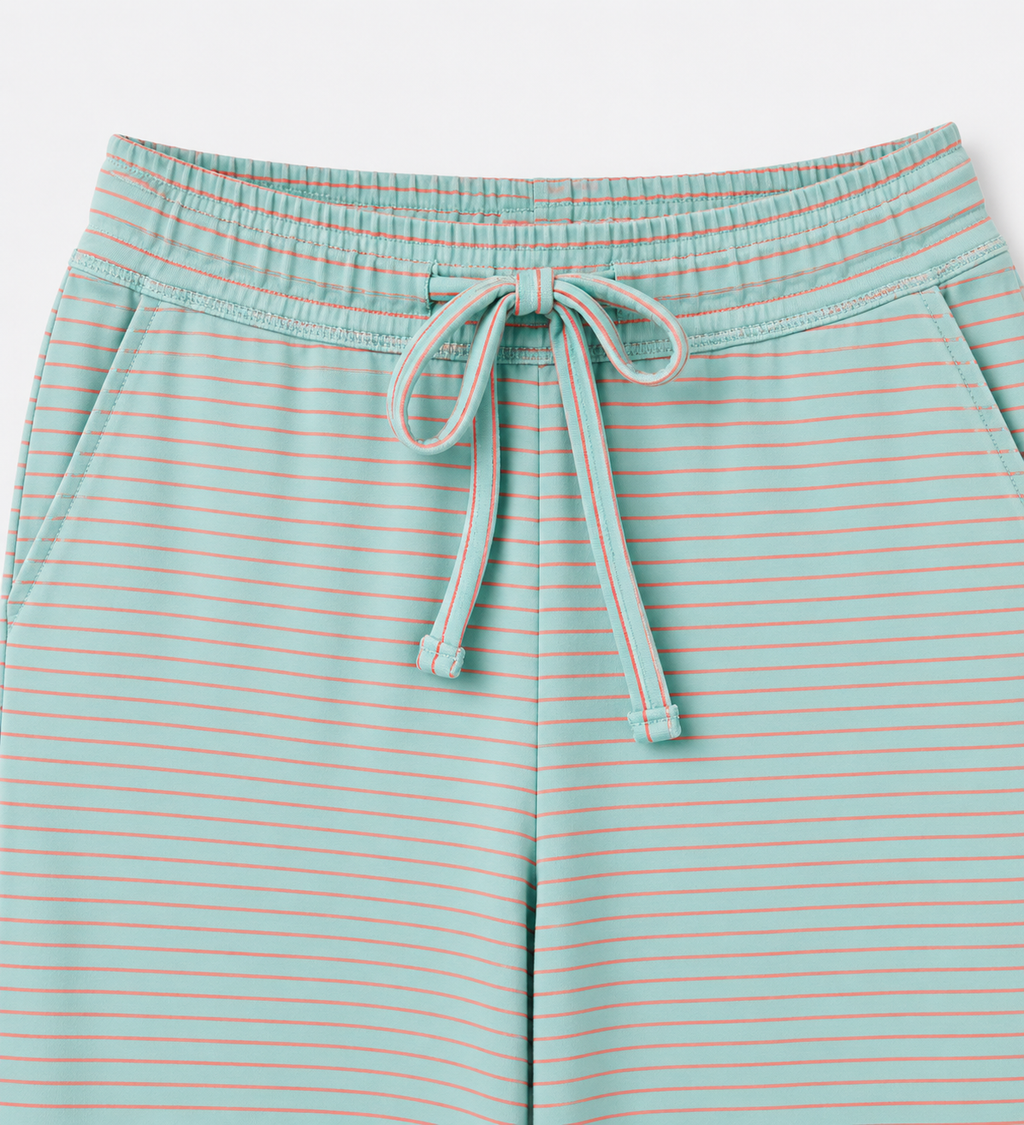 Striped Tube Top and Pants Set Mint
