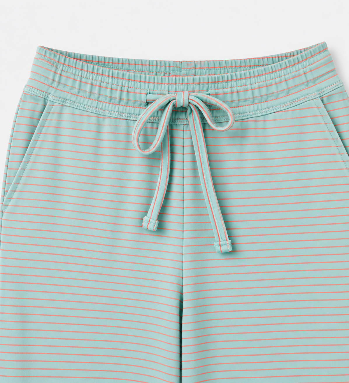 Striped Tube Top and Pants Set Mint