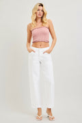 Mid Rise Ankle Barrel Relaxed Baggy Pants