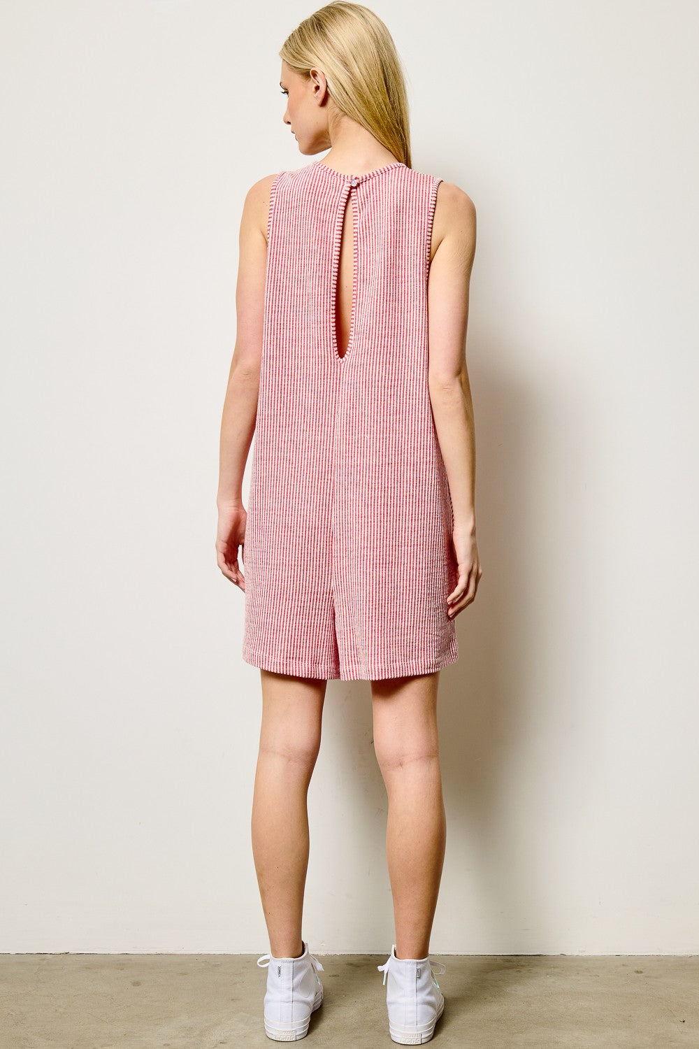 Seersucker Striped Romper